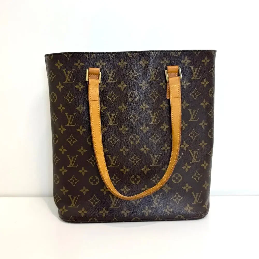 Louis Vuitton Brown Monogram Canvas Vavin GM Tote Bag LV Leather Shoulder Bag